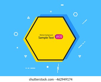 Abstract geometric vector background Template Design Blue, yellow, blue