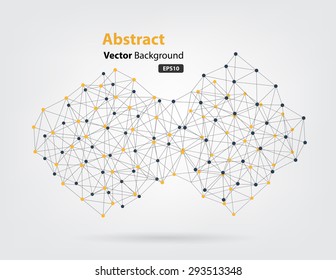 abstract geometric vector background of triangle and circle technology concept