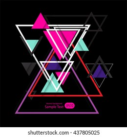 Abstract geometric vector background with triangles.