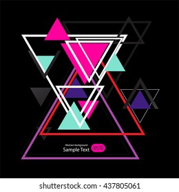 Abstract geometric vector background with triangles.