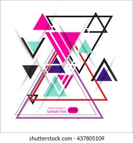 Abstract geometric vector background with triangles.