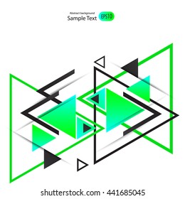 Abstract geometric vector background with triangles.
