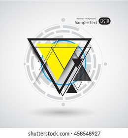 Abstract geometric vector background with triangles.