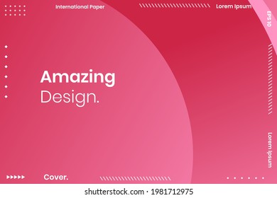Abstract Geometric Vector Background. Geometric background with white and pink colors. vector abstract gradient illustrations, backgrounds for the cover of magazines, Banner, Poster.