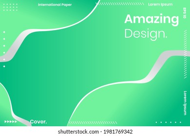 Abstract Geometric Vector Background. Geometric background with white and green colors. vector abstract gradient illustrations, backgrounds for the cover of magazines, Banner, Poster.