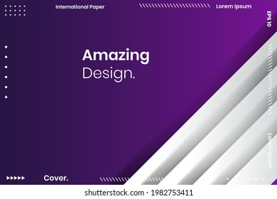 Abstract Geometric Vector Background. Geometric background with white and purple colors. vector abstract gradient illustrations, backgrounds for the cover of magazines, Banner, Poster.