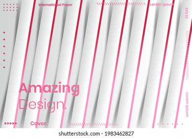 Abstract Geometric Vector Background. Geometric background with white and pink colors. vector abstract gradient illustrations, backgrounds for the cover of magazines, Banner, Poster.