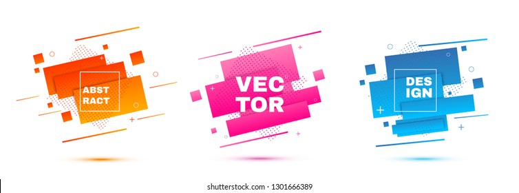 Abstract geometric vector banners. Modern design shapes for your design. 