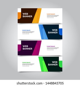 Abstract geometric vector banners. modern template design for web