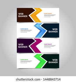 Abstract geometric vector banners. modern template design for web