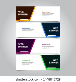 Abstract geometric vector banners. modern template design for web