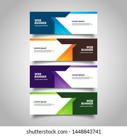 Abstract geometric vector banners. modern template design for web
