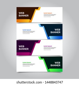Abstract geometric vector banners. modern template design for web