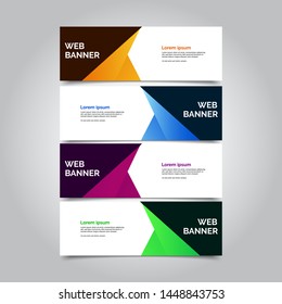 Abstract geometric vector banners. modern template design for web
