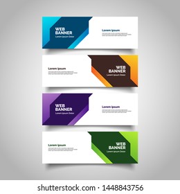 Abstract geometric vector banners. modern template design for web