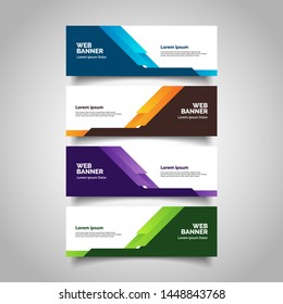Abstract geometric vector banners. modern template design for web