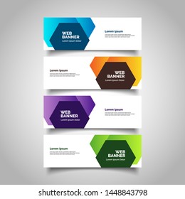 Abstract geometric vector banners. modern template design for web