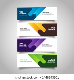 Abstract geometric vector banners. modern template design for web