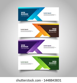 Abstract geometric vector banners. modern template design for web