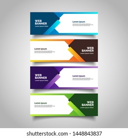Abstract geometric vector banners. modern template design for web