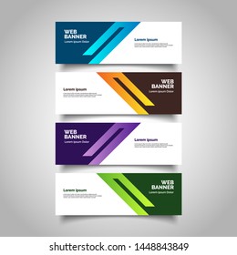 Abstract geometric vector banners. modern template design for web