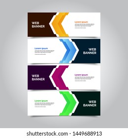 Abstract geometric vector banners. modern template design for web