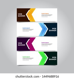 Abstract geometric vector banners. modern template design for web