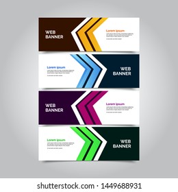 Abstract geometric vector banners. modern template design for web