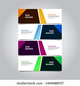 Abstract geometric vector banners. modern template design for web