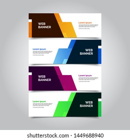 Abstract geometric vector banners. modern template design for web