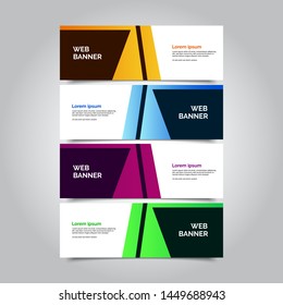 Abstract geometric vector banners. modern template design for web