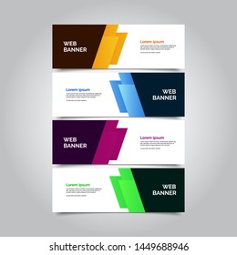 Abstract geometric vector banners. modern template design for web