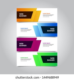 Abstract geometric vector banners. modern template design for web