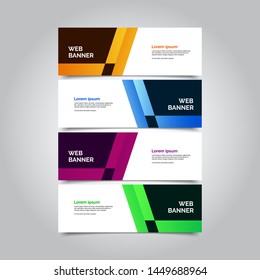 Abstract geometric vector banners. modern template design for web