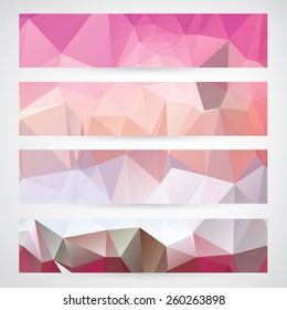 Abstract geometric vector banners set,eps10