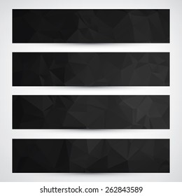 Abstract geometric vector banners set,eps10