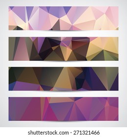 Abstract geometric vector banners set,eps10