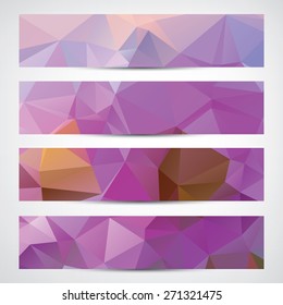 Abstract geometric vector banners set,eps10