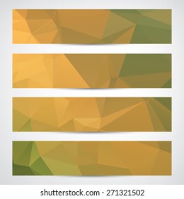 Abstract geometric vector banners set,eps10