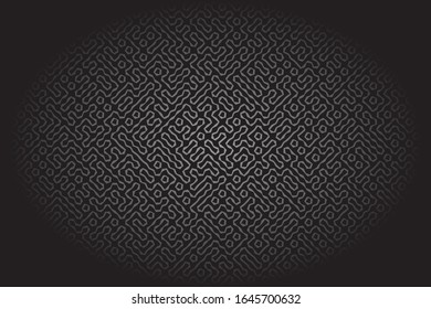 Abstract geometric vector black background with a maze pattern