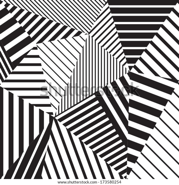 Abstract geometric vector black and white pattern