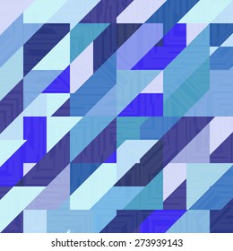 Abstract geometric vector blue background. Illustration in shades of blue.