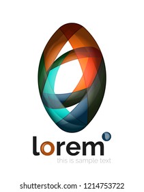 Abstract geometric vector business icon
