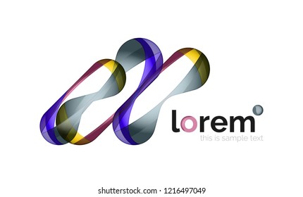 Abstract geometric vector business icon