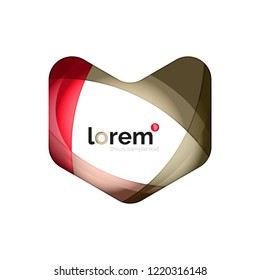 Abstract geometric vector business icon