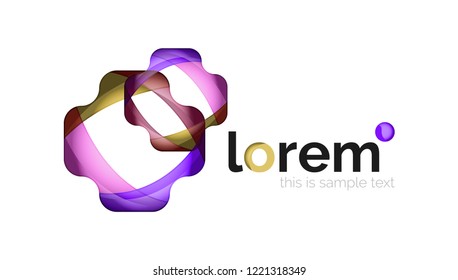 Abstract geometric vector business icon