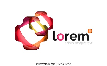 Icono de negocio de vector geométrico abstracto