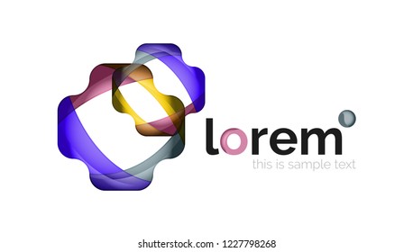 Abstract geometric vector business icon