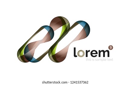 Abstract geometric vector business icon