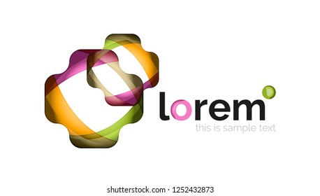 Abstract geometric vector business icon